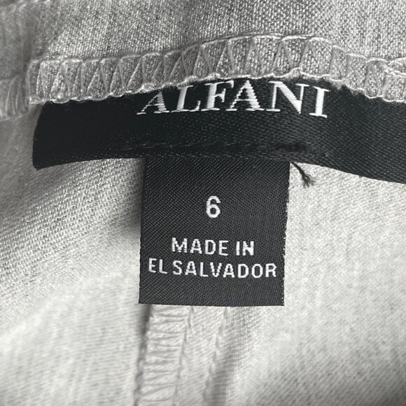 NWT Macy's Alfani LIGHT Grey Skinny Dress Pant Tummy Control Trouser, 6 - Picture 2 of 10